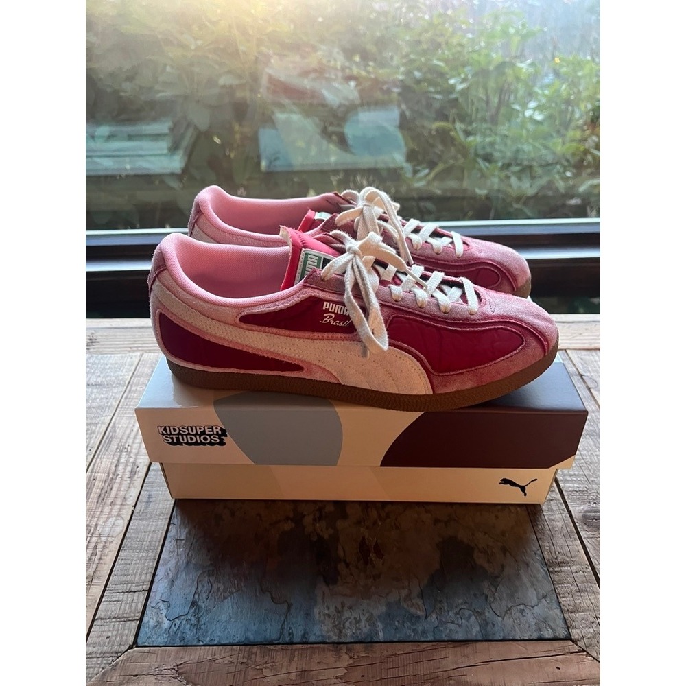 Kidsuper x Puma brazil sneaker "Dark Crimson/Alpine Snow" - Picture 4 of 8